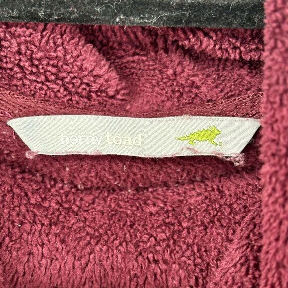 Horny Toad Turtleneck Fleece Pullover Burgundy Size Medium - Picture 2 of 7
